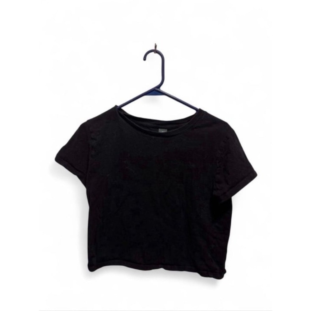 Wild Fable Black Crop Top T-Shirt Size Small